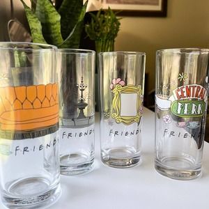 Friends TV series Set of Four Drinking Glass Cups